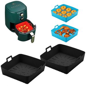 Revêtements en silicone réutilisables faciles à utiliser, de qualité alimentaire, avec trous pour friteuse à air et accessoires de cuisson - Product Image 3