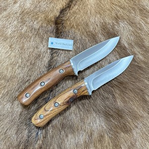 Blh01 شعار مخصص الكلاسيكية 3Cr13 مقبض خشبي من الفولاذ المقاوم للصدأ مستقيم الصيد سكين شفرة ثابتة - Product Image 6