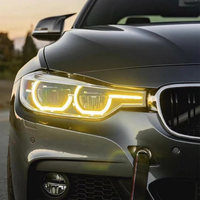 Module LED bicolore jaune et blanc pour modification DRL Série 3 F30/F31, 6000 Lumens 12V pour 325/330/335/340, puce Lemon CSL