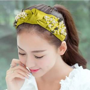 Fascia per Capelli <span class=keywords><strong>con</strong></span> Fiocco di Perle di Alta Qualità per Donne e Ragazze, Accessorio per Capelli Semplice e Tinta Unita, Stile Popolare, Offerta Promozionale - Product Image 4