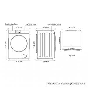 Lavadora de Carga Frontal Welly Class Energy Smart de 10kg/12kg, Gran Capacidad, Motor Inverter BLDC, Lavado con Agua Caliente, para Hogar <span class=keywords><strong>y</strong></span> Hotel - Product Image 5