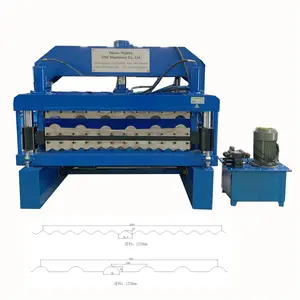 Preço da máquina formadora de rolos de dupla camada para máquinas de corrugado Ibr para material de construção de metal