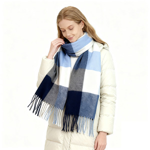 Bufanda de Cachemira con Diseño Minimalista a Cuadros, Directo de Fábrica, para un Estilo Diario en Invierno - Product Image 2