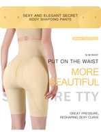 Gaine Sculptante Taille Haute avec Rembourrage Hanches et Fesses, Culotte Rehausse Fesses Brésilien