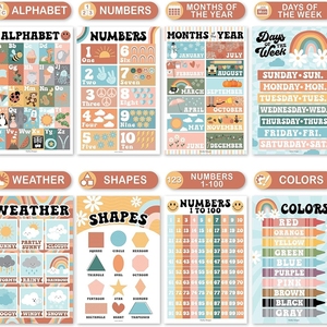 Tabla de Papel Educativa para Niños, Diagrama del Alfabeto, Horario, Reconocimiento de Números y Colores, Conoce Tu <span class=keywords><strong>Cuerpo</strong></span> - Product Image 2