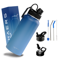 Bouteille d'eau isolée en acier inoxydable à double paroi pour le sport en plein air Haers 12oz/24oz/32oz/40oz/64oz