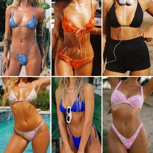 Conjunto <span class=keywords><strong>de</strong></span> Bikini <span class=keywords><strong>de</strong></span> <span class=keywords><strong>Dos</strong></span> <span class=keywords><strong>Piezas</strong></span> para Mujer, Diseño Verano 2026, Corte Regular, Tejido <span class=keywords><strong>de</strong></span> Materiales Mixtos, Cuello Halter, Venta al Por Mayor, Moda <span class=keywords><strong>de</strong></span> Playa - Product Image 6