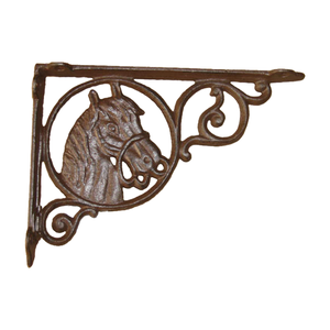 ชั้นวางของแบบชาวตะวันตกอุปกรณ์สำหรับติดผนังรูปม้าทำจากเหล็กหล่อสำหรับฟาร์มปศุสัตว์ - Product Image 1