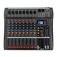 HKR DX8 Contrôleur DJ professionnel 8 canaux, mixeur audio avec interface MP3 en direct pour les performances de karaoké