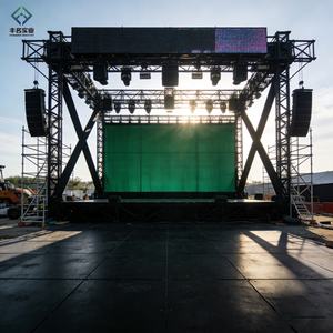 Sistema de Escenario Resistente para Eventos con Techo, Estructura de Aluminio, Estructura de Iluminación Ajustable para Eventos, Conciertos, Estructura de Escenario - Product Image 3