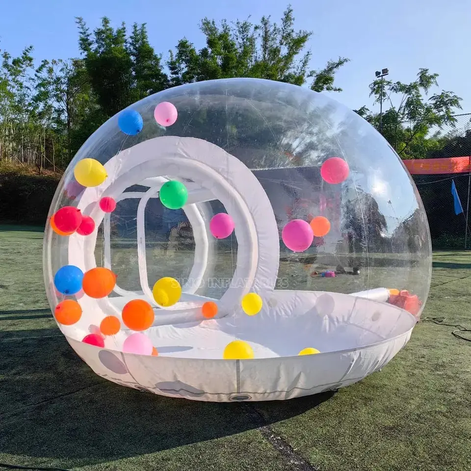 Palloncini per feste per bambini Fun House Giant Clear gonfiabile Crystal Igloo Dome Bubble Tent palloncini gonfiabili trasparenti Hous
