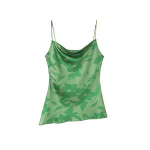 Suzhou เสื้อคอเต่าผู้หญิงสไตล์จีนไซส์ใหญ่พิเศษพิมพ์ลายผ้าซาตินสีเขียวสำหรับ N8854ผ้าโพลีเอสเตอร์ - Product Image 1