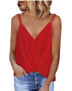 Y2k S-XXL Spring Women's New Sexy Solid Breathable Eco-Friendly V-Neck Strap Tank Top Versatile Casual - Product Image 1