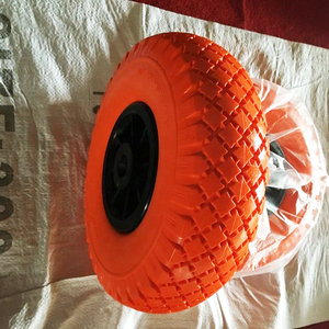 Nouvelle roue de brouette/chariot à main avec <span class=keywords><strong>pneu</strong></span> plein anti-crevaison en PU 260*85, jante en acier colorée 3.00-4 (260x75) de rechange - Product Image 5