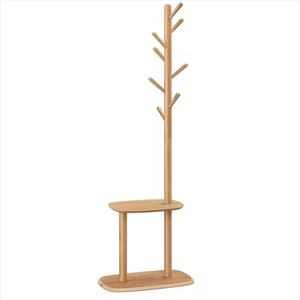 <span class=keywords><strong>VASAGLE</strong></span> Porte-manteau multifonction à 2 niveaux avec 8 crochets et <span class=keywords><strong>étagère</strong></span> <span class=keywords><strong>de</strong></span> <span class=keywords><strong>rangement</strong></span>, 170,7 cm <span class=keywords><strong>de</strong></span> haut, pour entrée/hall/chambre, couleur naturelle - Product Image 3