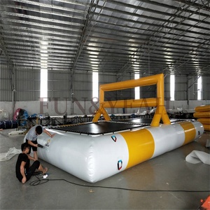 Summer Lake Sea Water Games Multi Sport Outdoor Court Trampoline gonflable Volleyball Jumping Game Jumping Field for Party - Product Image 4