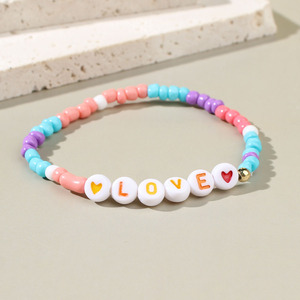 Braccialetto di <span class=keywords><strong>amicizia</strong></span> bohémien personalizzato Taylor braccialetto di perline colorato da concerto per bambini regolabile a mano - Product Image 2