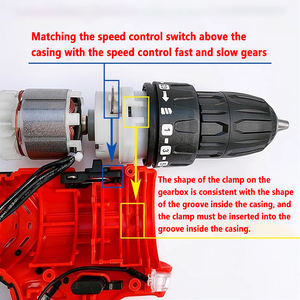 Perceuse sans fil 21V/<span class=keywords><strong>12V</strong></span> boîtes de vitesses pièces de rechange double vitesse 10mm Brushless <span class=keywords><strong>Bosh</strong></span> Type 3 fonctions boîte de vitesses - Product Image 4