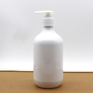 Custom Logo 500ml 16oz Bioplastic White Brown Car Large Shampoo Bottle with Pump and Flip Cap