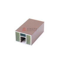 Profils de fenêtres en aluminium or rose série 6000 de marque chinoise, épaisseur 1 mm, surface PVDF, pliage, découpe, soudage, porte