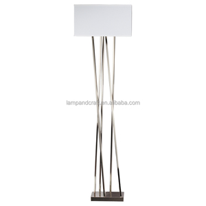 Lámpara de Pie Metálica con Forma de Cruz para Sala de Estar, con Pantalla Colgante Tipo Tambor y 3 Temperaturas de Color - Product Image 1