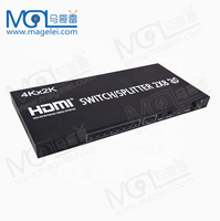 Haute Qualité OEM HD 4K HDMI Matrix 2X8 Commutateur/Séparateur Soutien 3D Diviseur D'affichage avec Télécommande contrôleur