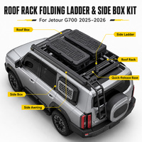 Barres de toit, échelle pliante, boîte latérale, kit carrosserie pour Jetour G700 2025 2026, accessoires extérieurs et intérieurs tout-terrain