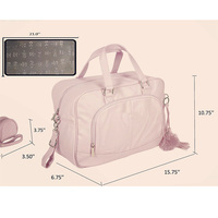 Rosa vegane Leder windel Mutter Baby Tasche Mutterschaft Krankenhaus Tasche