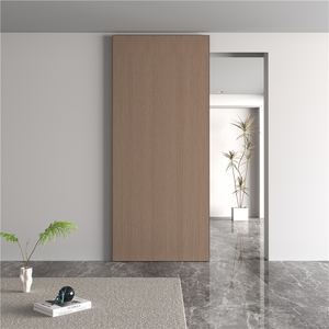 ประตูบานเลื่อนแบบซ่อนสำหรับผนังภายในทำจากไม้แบบไม่มีราง - Product Image 1
