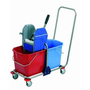 Carrello Lavapavimenti Facile con Doppio Secchio 25 L Rosso Mops - Product Image 1