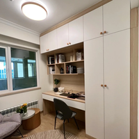 Armoire en bois naturel à étagères ouvertes, style moderne blanc, chambre à coucher rustique gris teck, mi-siècle