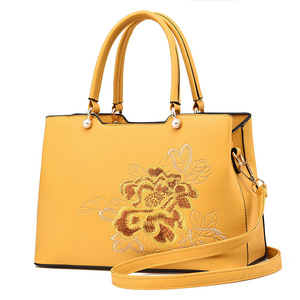 Bolsos de Mujer a la Moda, Estilo Nuevo, Bolso Bandolera de Cuero PU, Bolso de Mano con Bordado Diagonal - Product Image 6