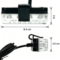 LED 4-in-1 Grill-Blitzlicht mit 20 Blitzmodi, 16W Hohe Helligkeit, IP65-zertifizierte Notfall-Signalleuchte, Mehrfarbig für die Nacht