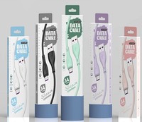 Câble de données multifonction fantastique de classe 6A à charge rapide OD4.0 XNY-002 1M 4 cellules Type-C vers Type-C Micro USB