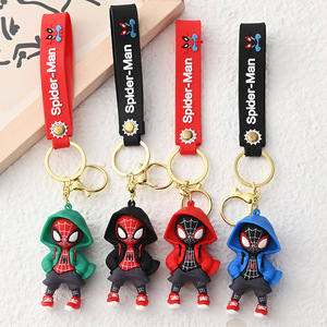 Llavero de Spider-Man de Marvel <span class=keywords><strong>Avengers</strong></span>, Venta Caliente, Anime, Venta al por Mayor Transfronteriza, Colgante de PVC y Hierro para Mochila, Hecho de Goma - Product Image 2