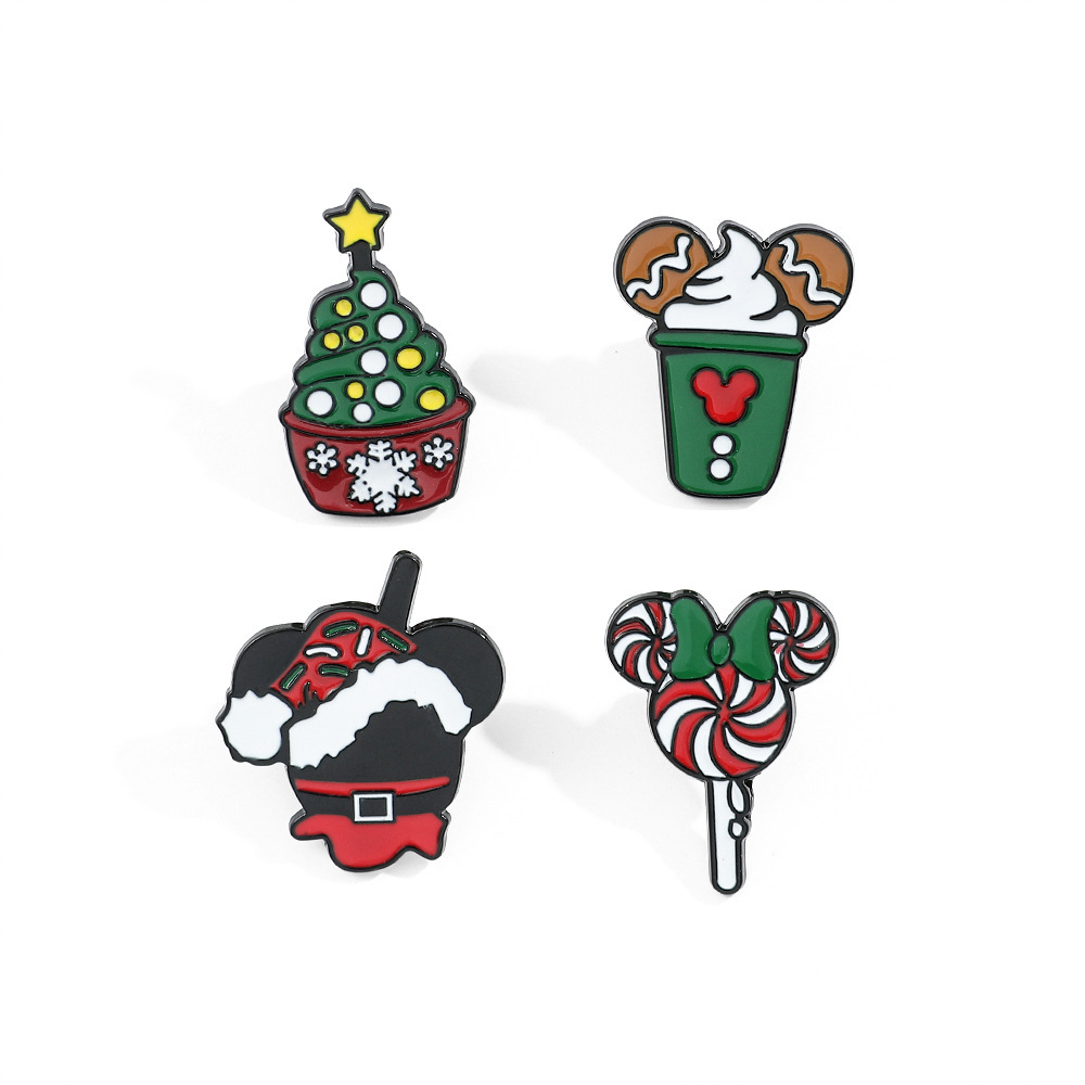 Cartoon Christmas Series for <strong>Mickey</strong> <strong>Mouse</strong> Brooch Candy-Shaped for <strong>Mickey</strong> <strong>Mouse</strong> Head Metal Badge <strong>Accessory</strong> Light-Up Keychain