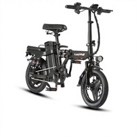 Vélo électrique pliable 14 pouces à six amortisseurs, moteur moyeu arrière, freins à disque avant/arrière, best-seller transfrontalier