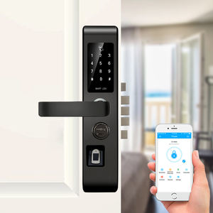 フロントドアキーレスエントリー指紋とコードタッチスクリーンスマート電子ほぞ穴ロック電気ドアロックOEM - Product Image 3