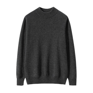Suéter de Cachemira Baicai Rong para <span class=keywords><strong>Hombre</strong></span>, <span class=keywords><strong>Cuello</strong></span> <span class=keywords><strong>Alto</strong></span> Simulado de Doble Capa, Manga Larga, Tejido, Estilo Casual de Negocios para Invierno - Product Image 5