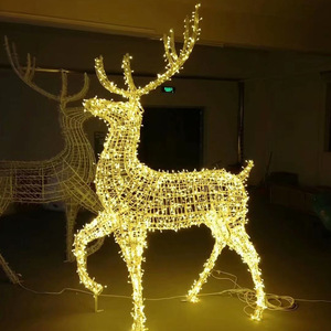Lámpara de reno de Navidad para exteriores 3D a gran escala, decoración IP65 para el hogar <span class=keywords><strong>con</strong></span> <span class=keywords><strong>luces</strong></span> <span class=keywords><strong>con</strong></span> motivo de patrón de ciervo para paisaje de vacaciones - Product Image 1