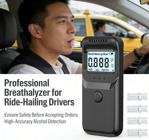 Alcoholímetro Portátil de Alta Precisión con Conexión Bluetooth, Detector Especial para Conducir Bajo los Efectos <span class=keywords><strong>del</strong></span> Alcohol - Product Image 1