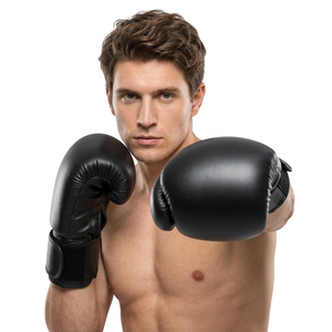 Professional Training High Quality Boxing Gloves 8oz 10oz 12oz Pu Leather Adjustable Wrist <b>Strap</b> Hook Loop Closure Customizable - Product Image 2