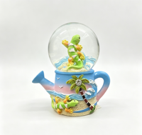 Globe d'eau en résine de Majorque, Dauphin, Tortue, Flamant rose, Gecko, Dodo, Globe d'eau océanique multi-styles, Souvenir de plage personnalisé, Décoration de bureau