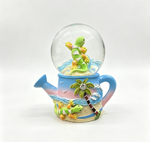 Globe d'eau en résine de Majorque, Dauphin, Tortue, Flamant rose, Gecko, Dodo, Globe d'eau océanique multi-styles, Souvenir de plage personnalisé, Décoration de bureau - Product Image 4