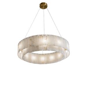 Lampada a Sospensione LED Circolare di Lusso <span class=keywords><strong>Lampadario</strong></span> in Pietra <span class=keywords><strong>Naturale</strong></span> Marmo Alabastro - Product Image 6