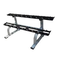 Support de Rangement pour Haltères de Haute Qualité à 2 Niveaux pour 10 Paires, Nouveau Style, en Acier, Multi-Niveaux, pour Poids Libres, Prix Usine
