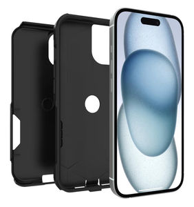 Étui pour <span class=keywords><strong>iPhone</strong></span> 16e, 15, 14 et 13 - Noir, fin et résistant, format de poche, avec protection des ports - Product Image 3