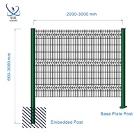 Clôture en treillis soudé 3D courbé, revêtement PVC anti-corrosion vert, 10 pieds, résistante aux UV, pour la sécurité de la cour, directement de l'usine