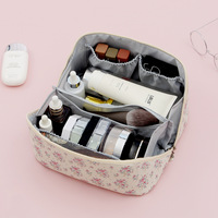 Sac de maquillage pliable imperméable à grande capacité en PU avec fermeture éclair, style ethnique bohème exclusif, logo personnalisé