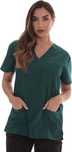 Femmes Hommes Vêtements de travail Manches courtes Col en V Tops + Pantalon Gommage Uniforme Salopette Soins Infirmiers Travail Uniformes Médicaux Costumes